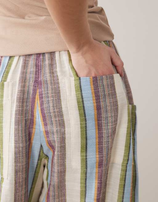 Free People - Chambers - Pantalon décontracté à enfiler - Ivoire à rayures, 4 de 5