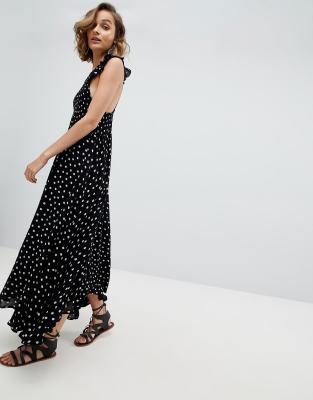 free people polka dot midi dress