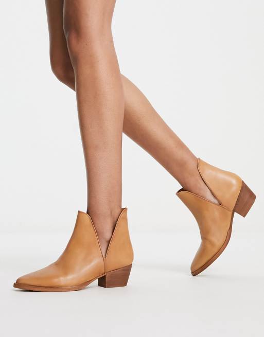 V cut sales ankle booties