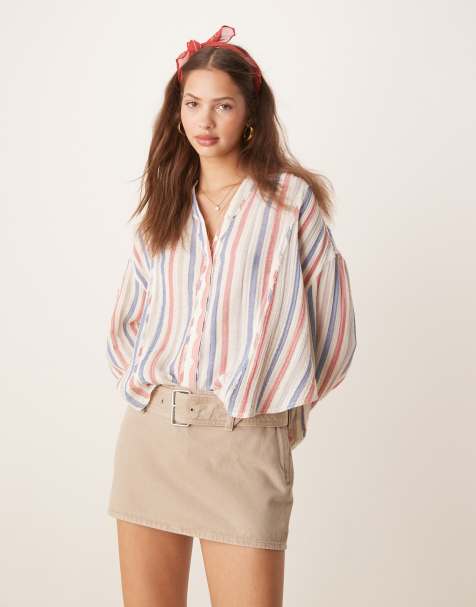 Free People - Chemise ample à rayures - Ivoire - view 1