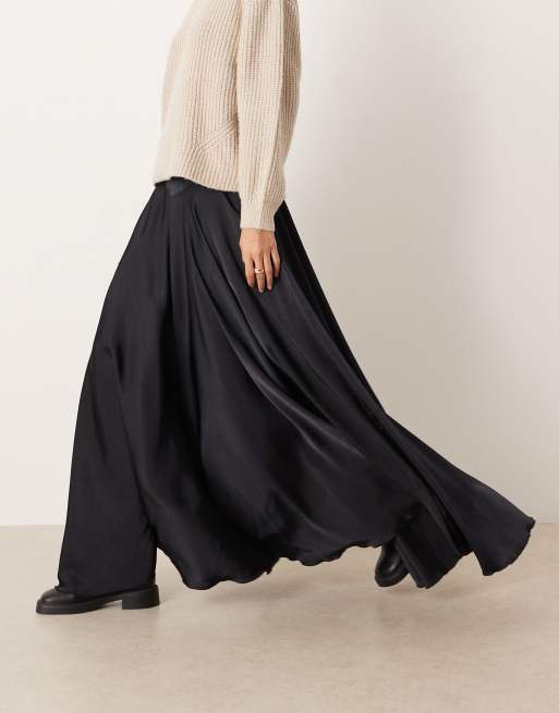 Free People - Chilco - Maxi-rok met zijsplit in zwart, 2 van 5