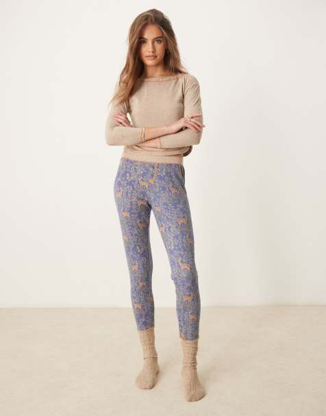 Free People chill evening fairisle pajamas in midnight - view 1
