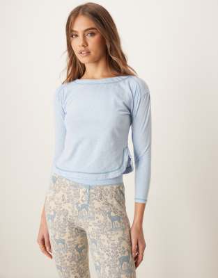 Free People Chill Evening Fairisle Pajamas In Snow-white