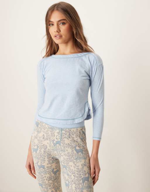 Free People chill evening fairisle pajamas in snow