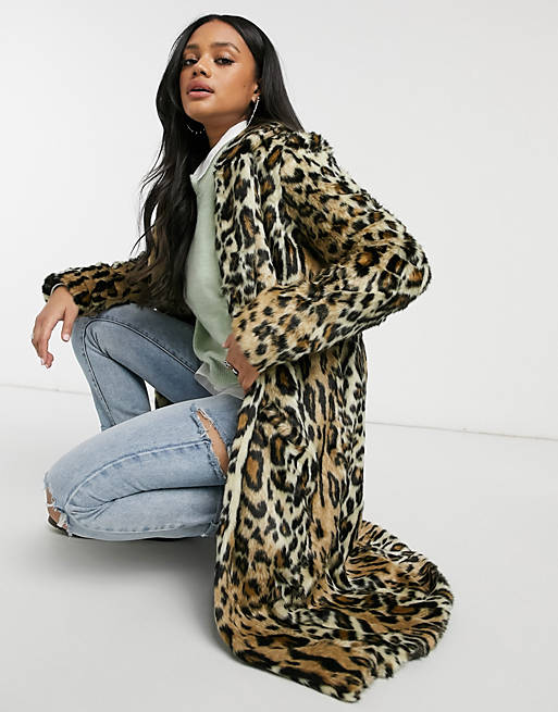 Free People Chloe leopard print duster coat in multi | ASOS