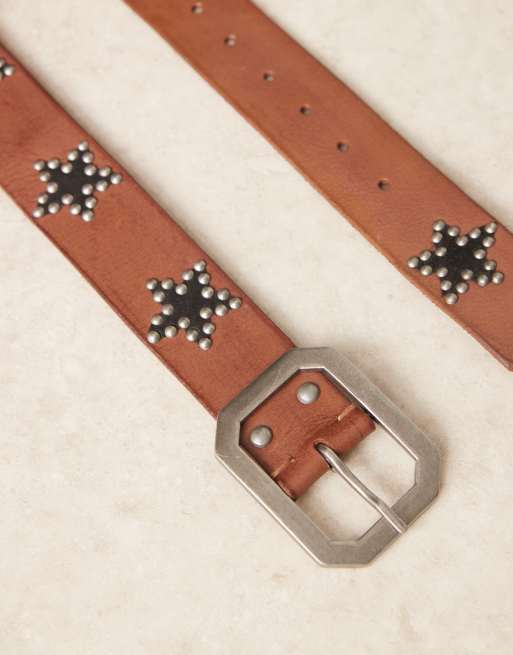 Free People - Cintura color mezzanotte con stelle borchiate, 2 di 3
