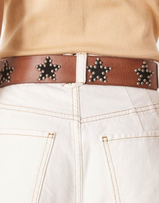 Free People - Cintura color mezzanotte con stelle borchiate, 3 di 3