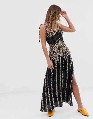 claire printed maxi slip