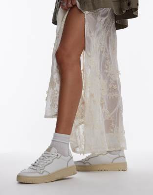 Free People Classic Stacked Sneakers In White