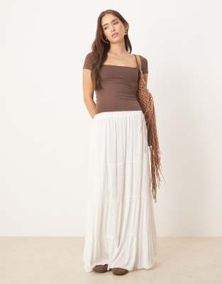 Free People Clean Lines Baby Tee In Brown