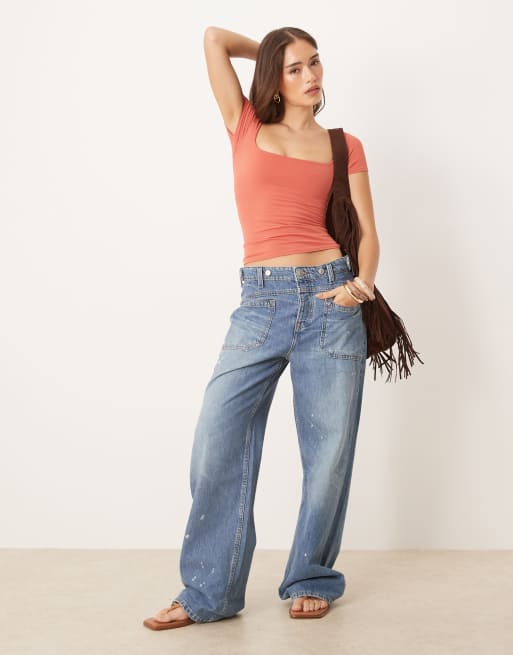 Free People – Clean Lines – Siennarosa, liten t-shirt, 2 av 4
