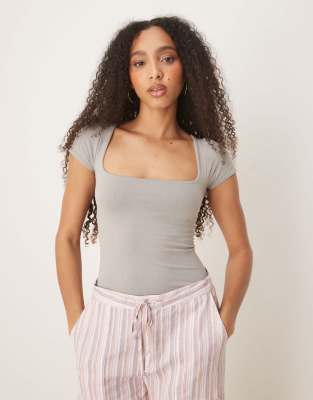 Free People Clean Lines Square Neck Baby Tshirt