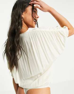 Free People Cleo Bodysuit - Ivory