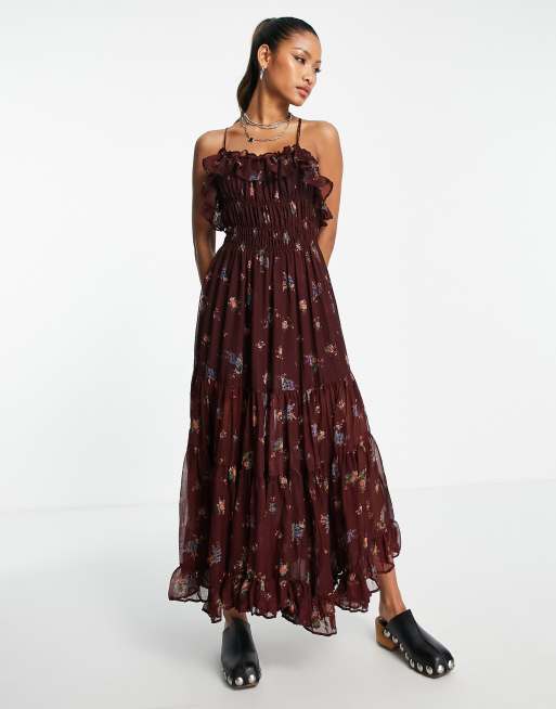 Free people tiered maxi dress on sale