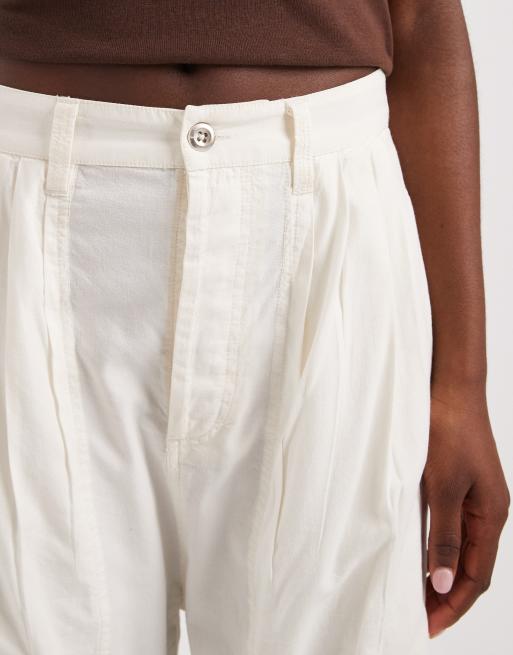 Free People - Clover - Pantalones cargo blancos de talle bajo, 5 de 5