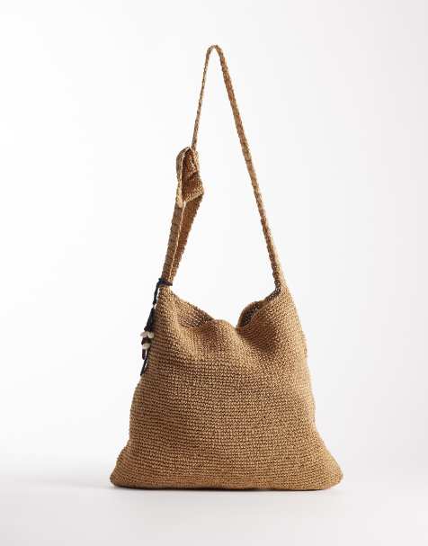 Free People coastal crush straw tote bag in natural - view 1