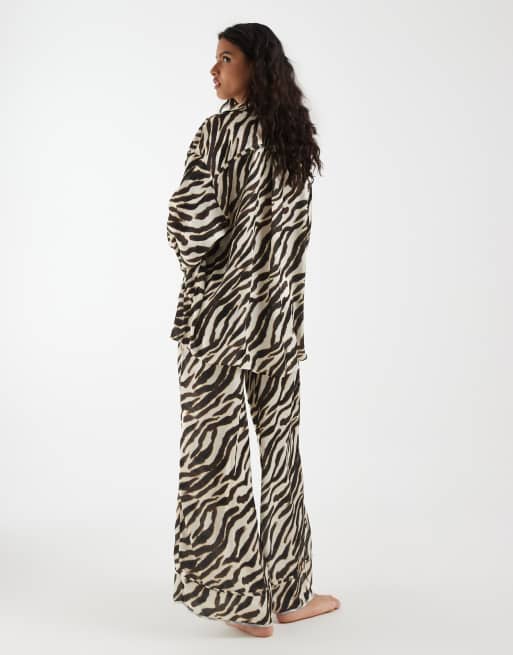 Free People - conjunto de pijama 'dreamy days' con estampado de cebra, 3 de 4