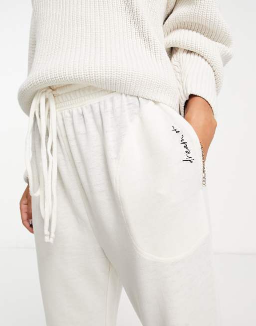 Free People Cozy Cool Girl lounge pants in ivory