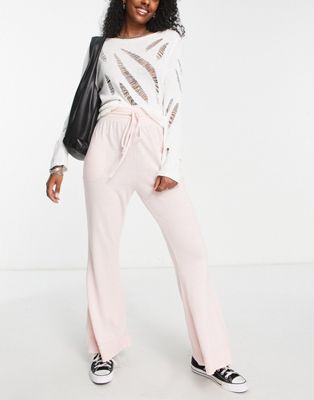 Free People Cozy Cool lounge joggers in light pink