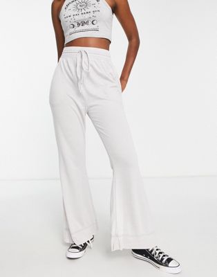 Free People Cozy Cool lounge joggers in light grey - ASOS Price Checker