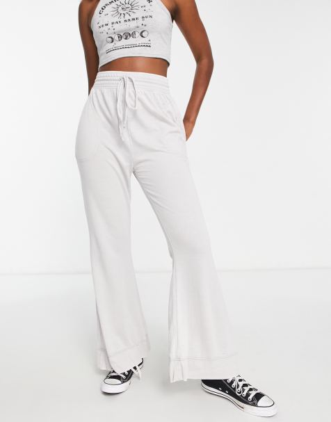 Vila Petite casual wide leg pants with tie waist in camel