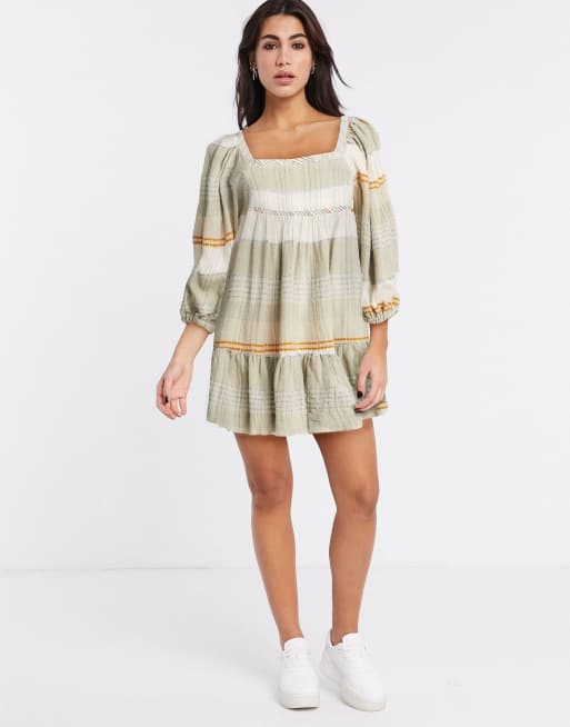 Free people outlet ivory combo dress