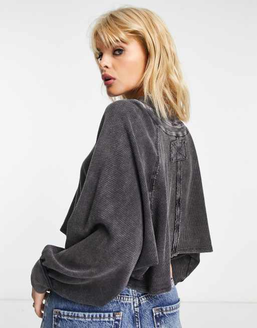 Free people cropped sweatshirt new arrivals