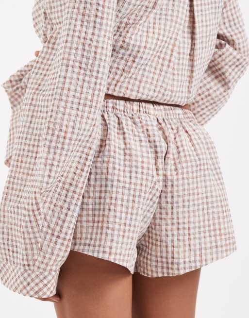 Free People cross my heart boxers in ivory combo , 4 of 4
