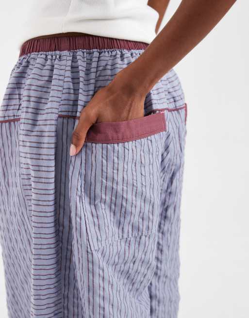 Free People cross my heart pajama pants in blue  , 3 of 5