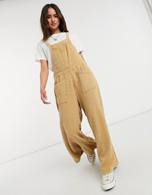 Free People cyprus ave dungarees in vintage wash