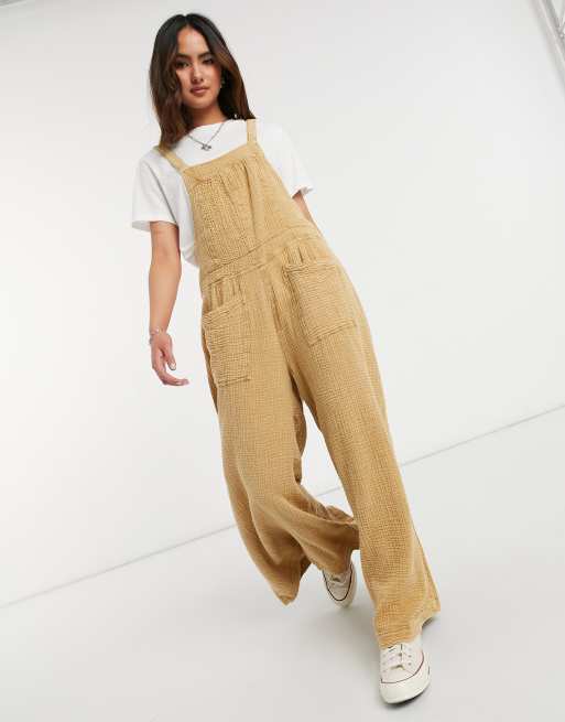 Free People – Cyprus Ave – Latzhose in Vintage-Waschung