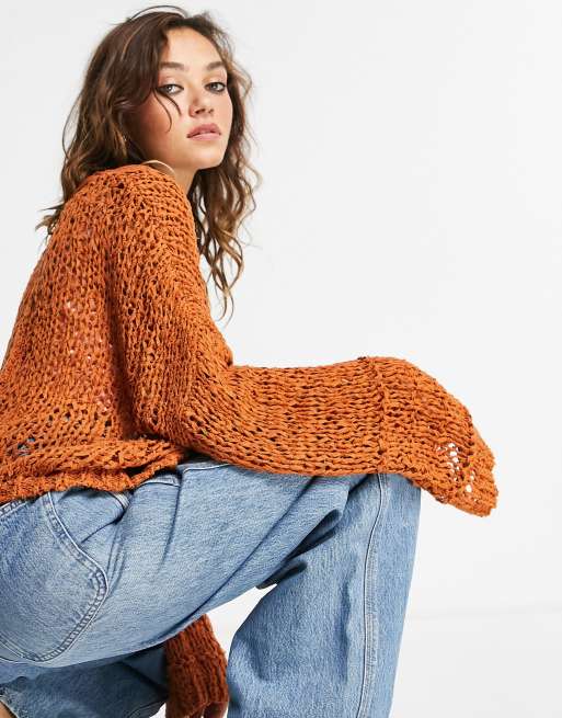 Free people 2025 orange sweater