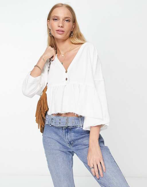 Oversized 2025 peplum shirt