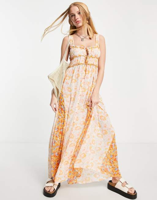 Free People - Dance With Me - Vestito lungo arancione multicolore