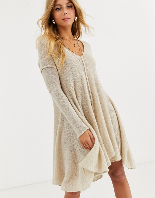 Free People dancing in the forest knitted mini dress