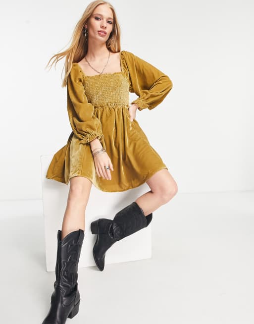 Free people olive deals green dress