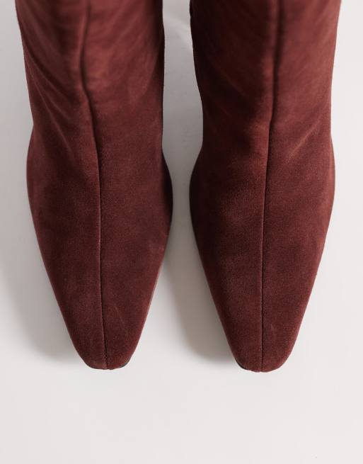 Free People Date Night knee high suede boots in port, 2 of 4