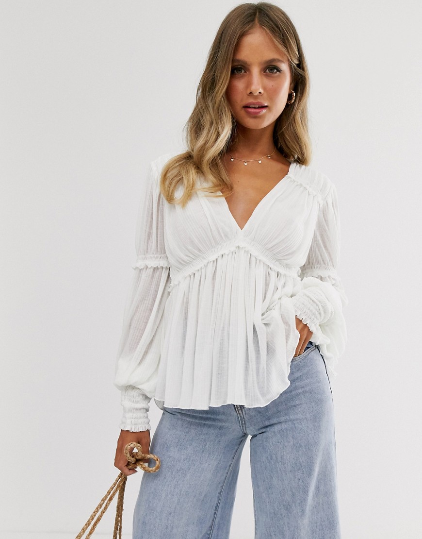 FREE PEOPLE FREE PEOPLE DAY DREAMING TOP-CREAM,OB1005811