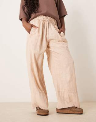 Free People Days End Linen Pull-on Pants