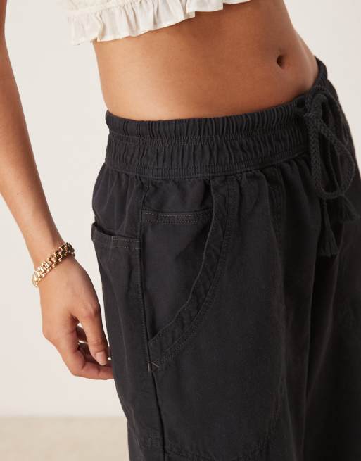 Free People - Days End - Pantalon à enfiler en lin - Noir, 5 de 5