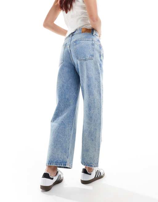 Free People – Deep Trance – Boyfriend-Jeans in hellblauer Waschung mit tiefem Bund, 3 von 5