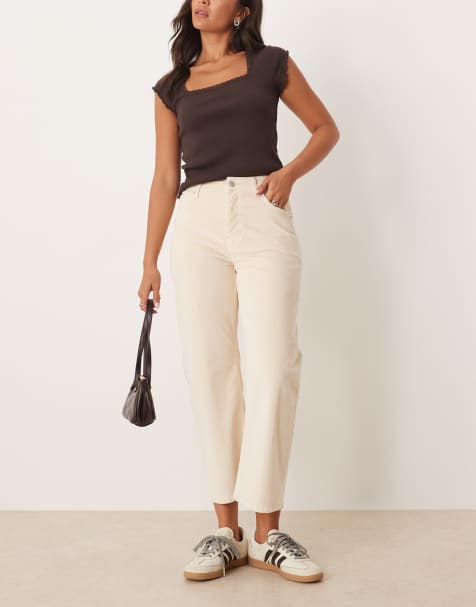 Free People Deep Trance cord pants in white - view 1