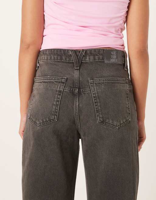 Free People - Deep Trance - Jeans boyfriend nero slavato con cavallo basso, 5 di 5