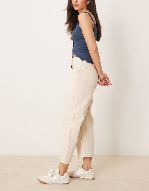 Free People deep trance low rise boyfriend jeans in ecru, 2 of 5
