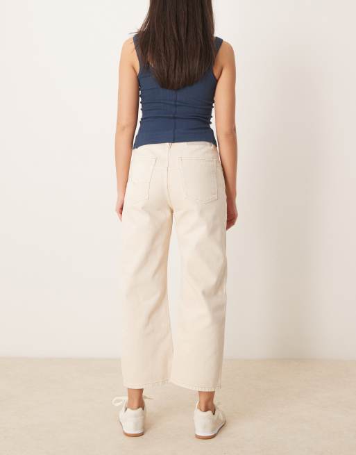 Free People deep trance low rise boyfriend jeans in ecru, 3 of 5