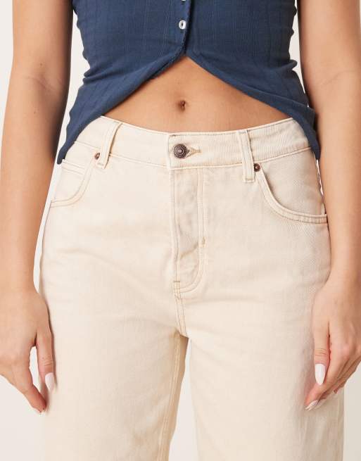 Free People deep trance low rise boyfriend jeans in ecru, 5 of 5