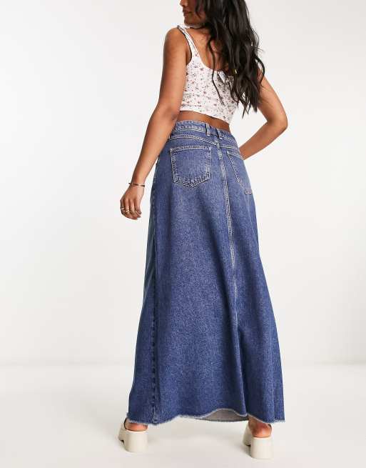 Maxi denim outlet skirts xs