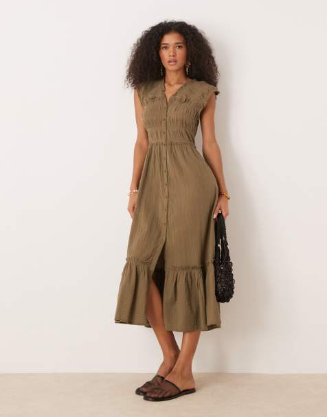 Free People desert dazed midi dress in caiman