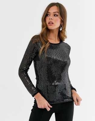 diamond sequin top