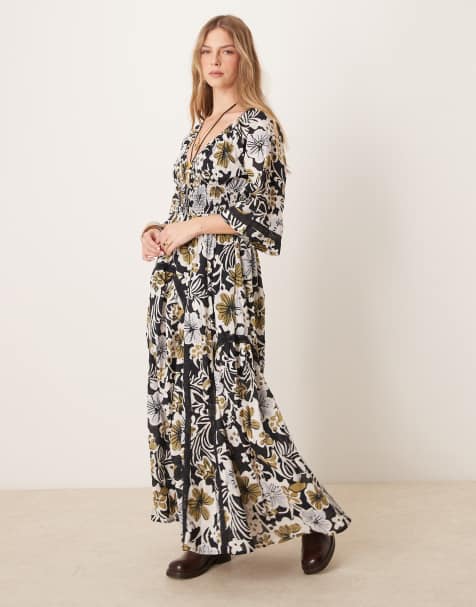 Free People dixie floral print maxi dress in multi - view 1
